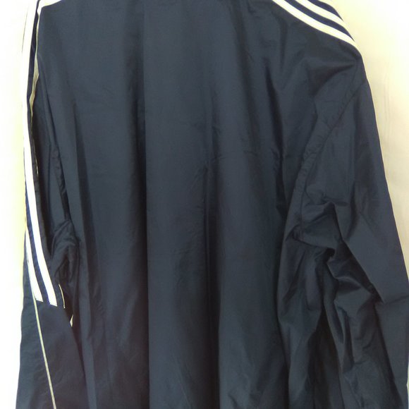 Adidas Men's Jacket/Coat Windbreaker Color Blue/White 3 Stripe Size 2XL - Picture 6 of 6